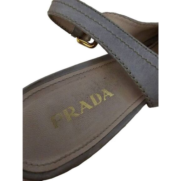 Prada Leather Bow Accents Slingback Pumps - Picture 7 of 7